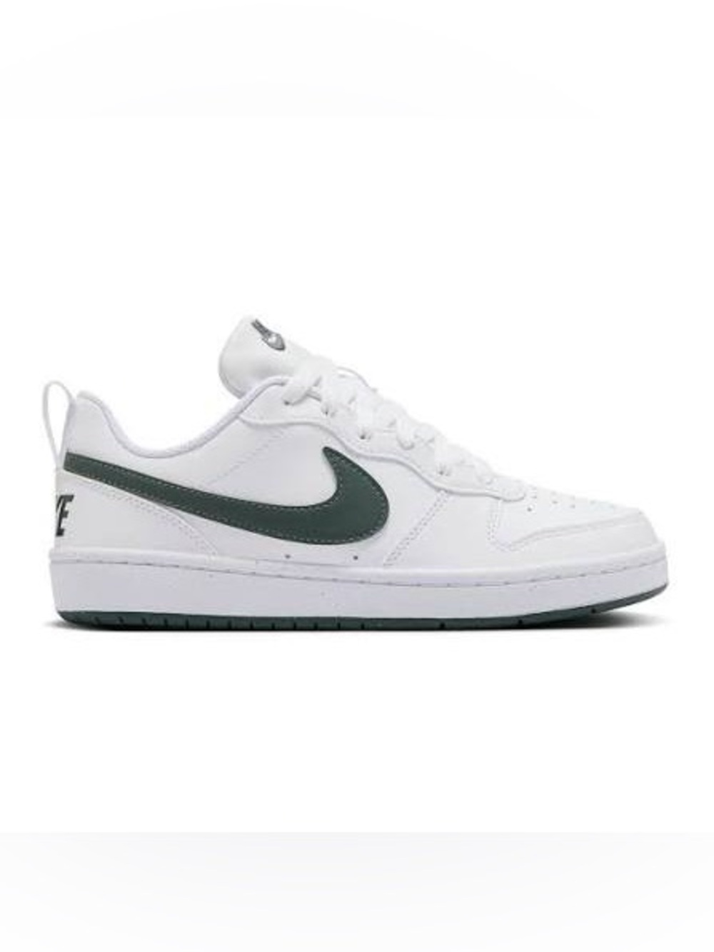 Nike White Low-Top Sneaker with black Swoosh